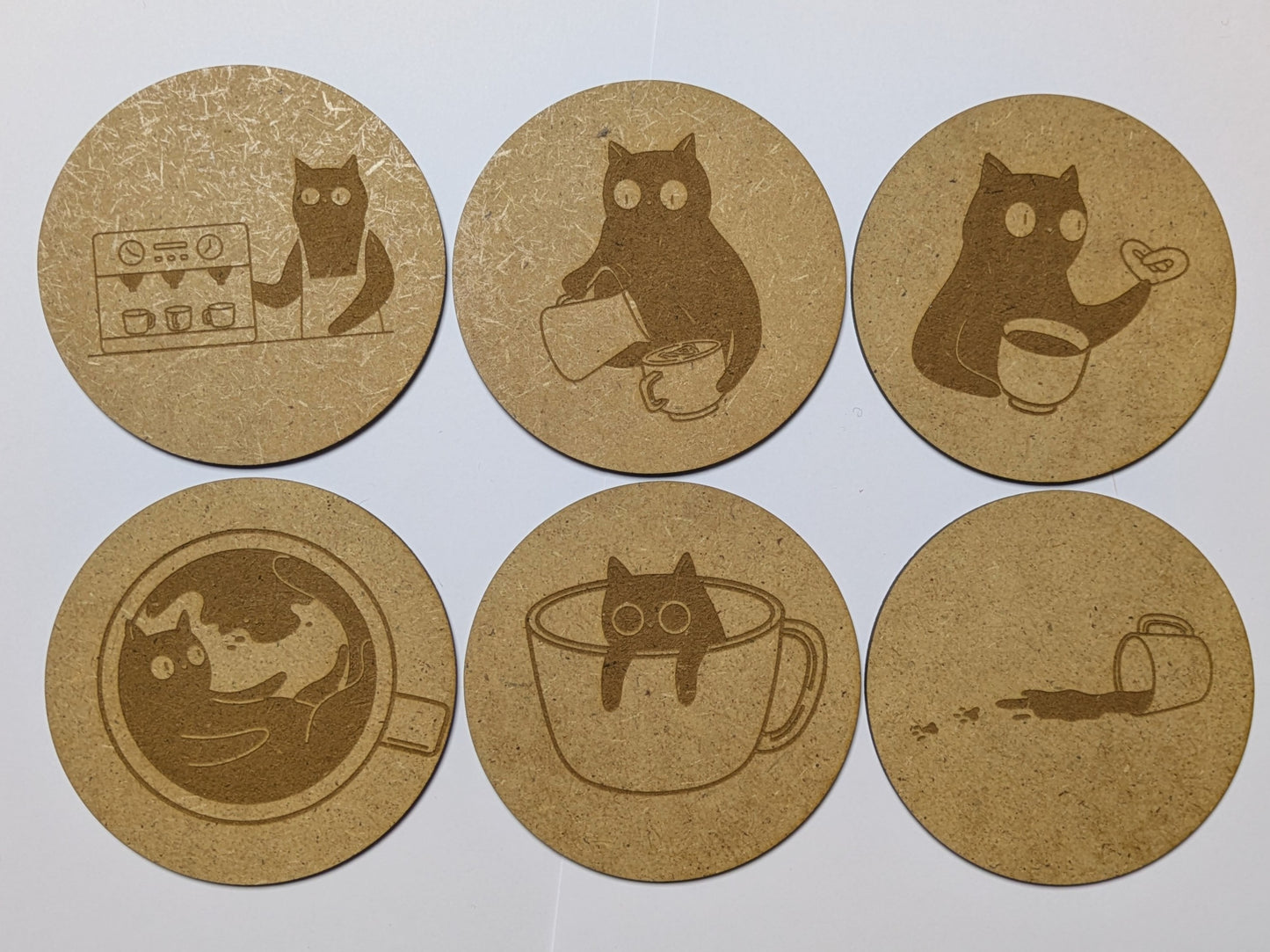 Glasbrikker 6pk katt