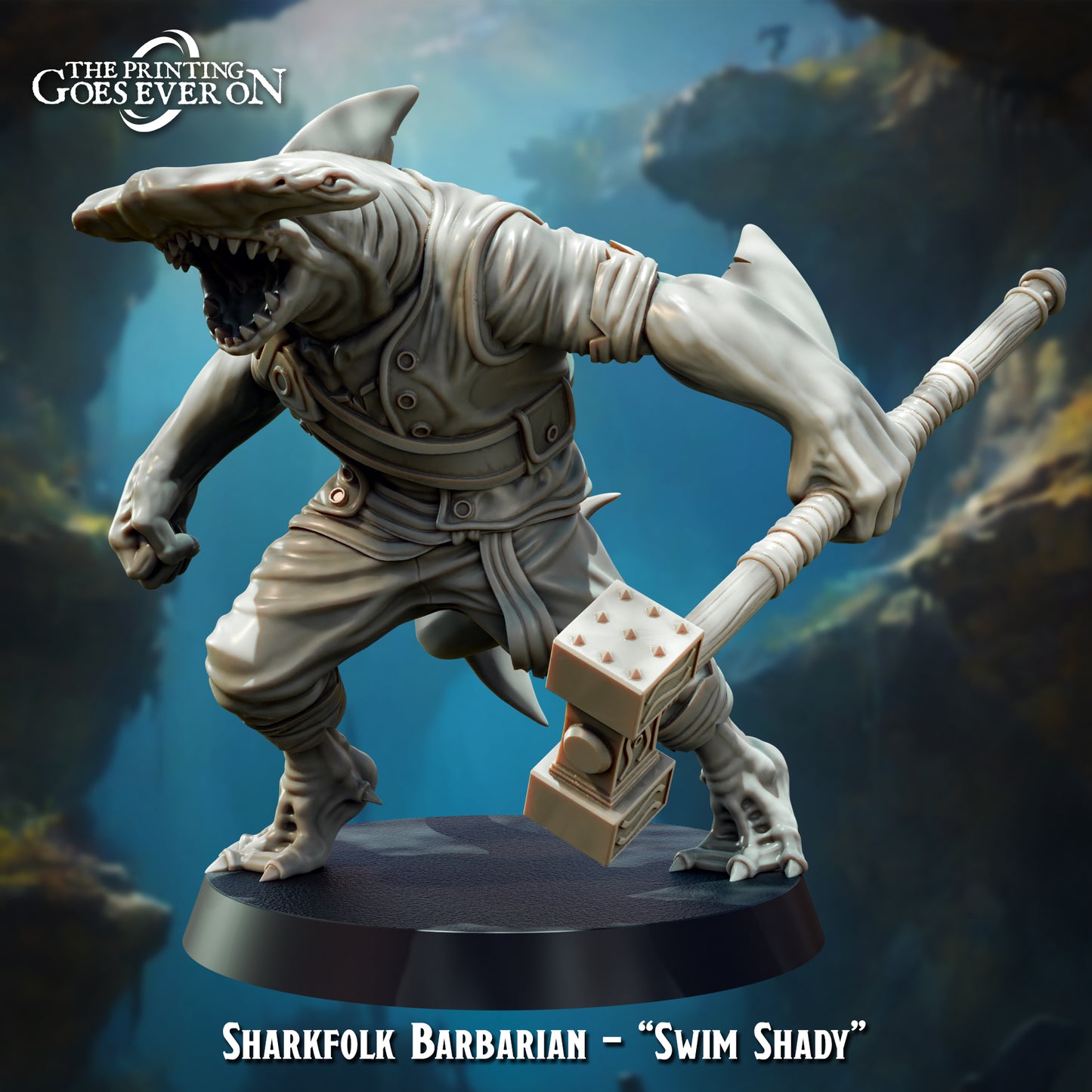 Sharkfolk Barbarian - “Swim Shady”