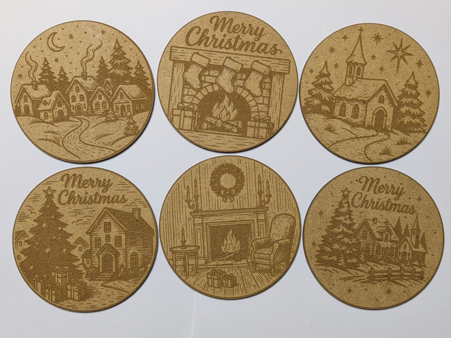 Glasbrikker 6pk vinterland