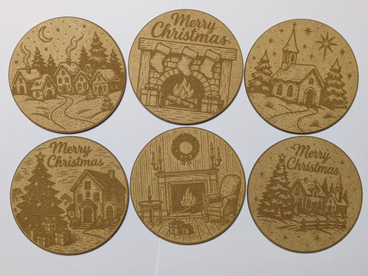 Glasbrikker 6pk vinterland