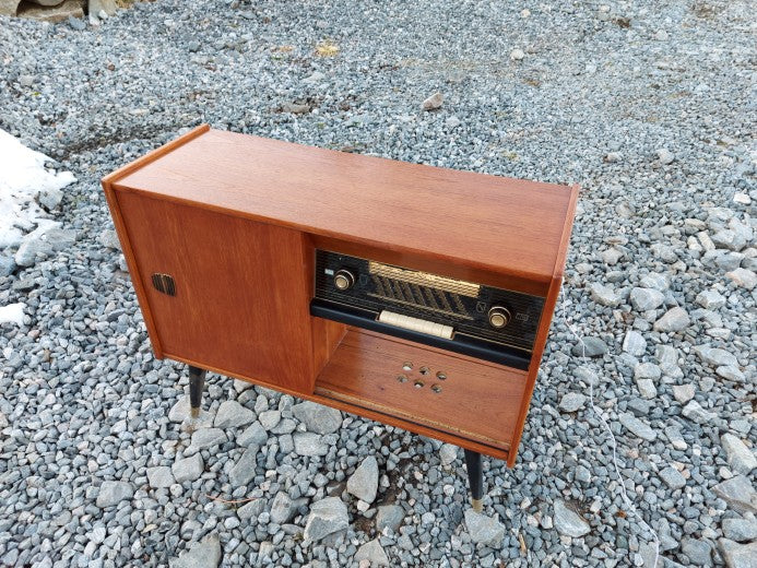 Radio cabinet with LED light