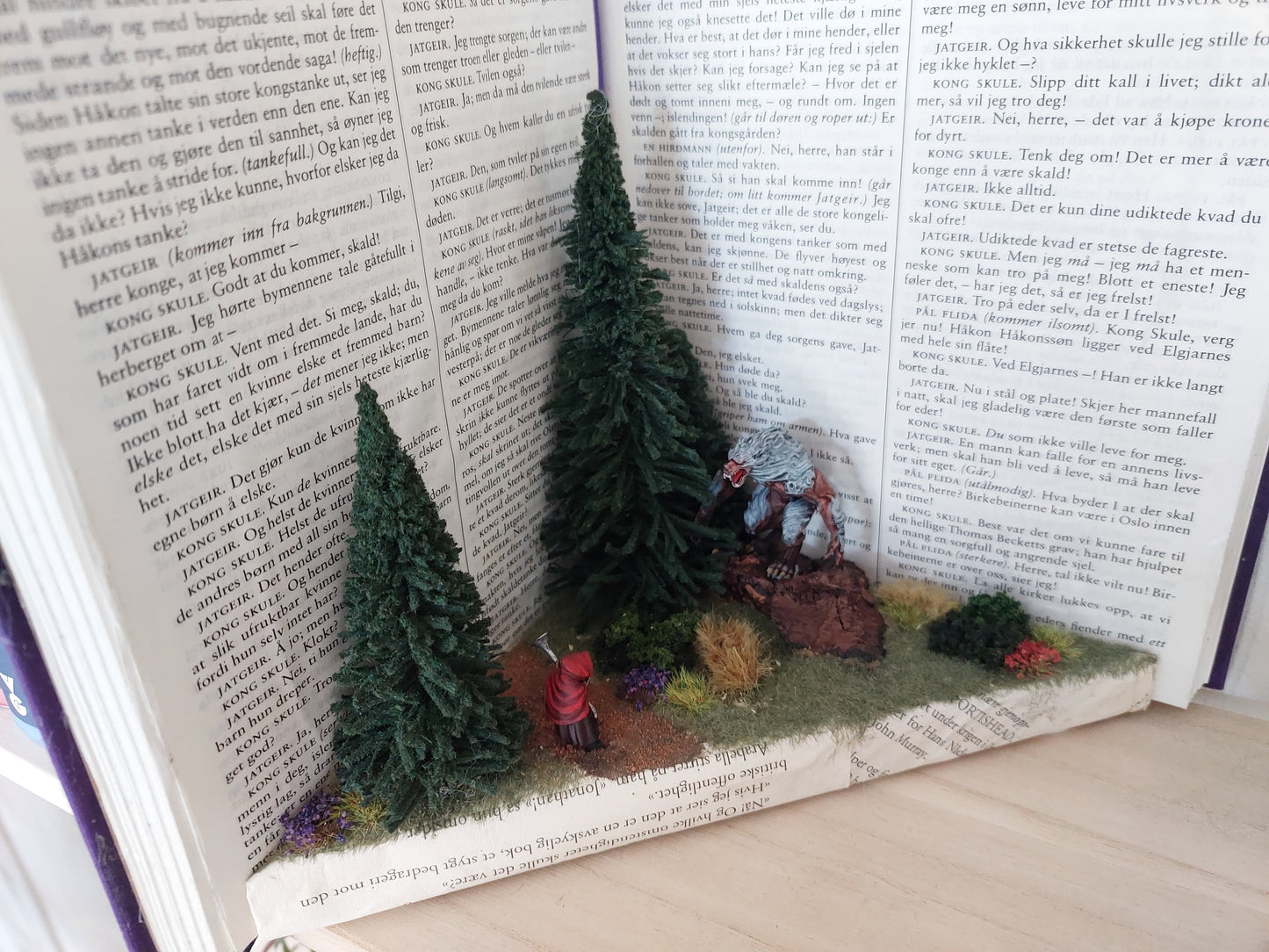 Little Red Riding Hood against the wolf
